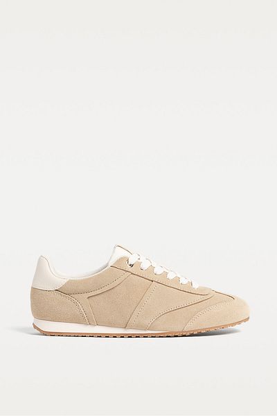 Stradivarius Soft leather trainers