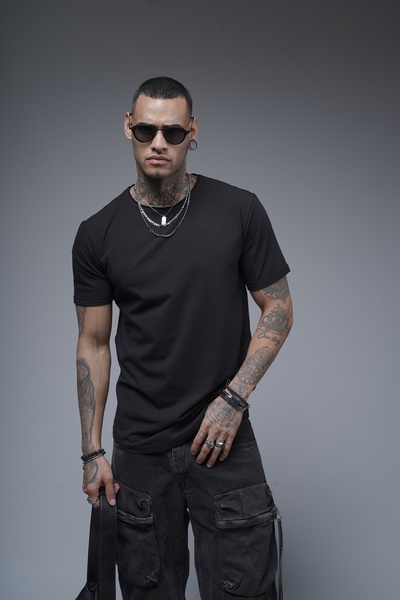 Butik TREND BİZ Pis Yaka Likralı Süprem Kumaş Regular Kalıp T-Shirt