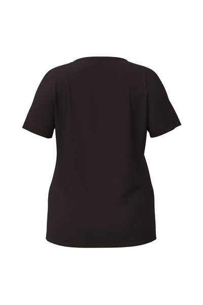 bilcee Γυναικείο καφέ μπλουζάκι με στάμπα μεγάλου μεγέθους 4177