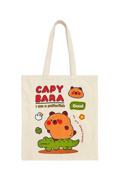 EFBUTİK Capybara I Am a Pufferfish - Likable Zeptocultry Merchandise Bags