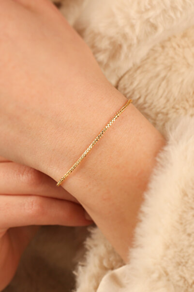 Çgk Çiğdem Gürel Kuyumculuk 14 Ayar Tilki Kuyruğu Altın Bileklik