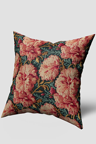 EsnafAli Ρετρό ροζ λουλούδι με μοτίβο μαξιλαροθήκη