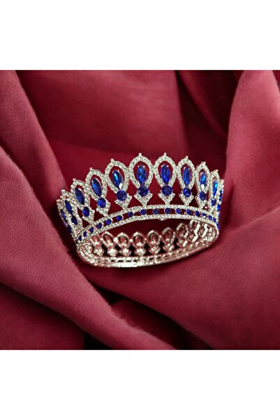 PASTRY PLANET Coroana prințesă cu piatră albastru bleumarin