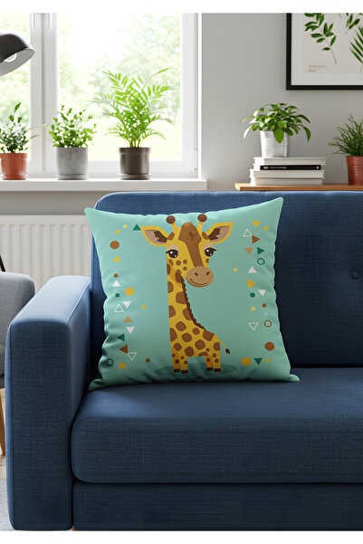 Viadela Pernă naturală imprimată digital cu design girafe