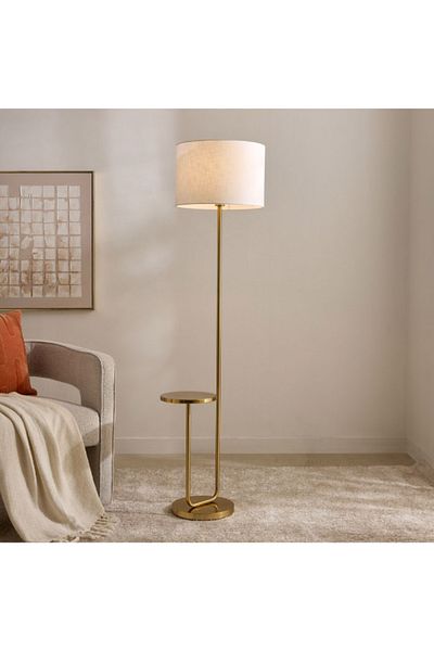 Home Box Deme Delany Metal Floor Lamp with Side Table - 165 cm