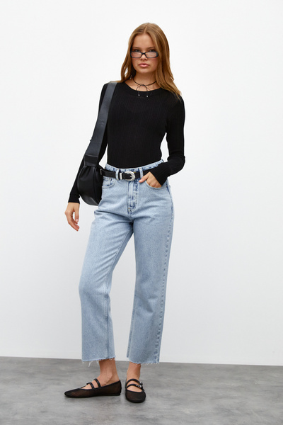 urban focus Crew Neck Knitted Blouse