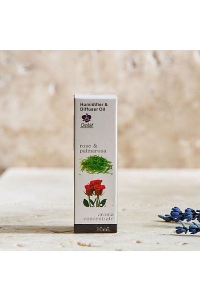 ORCHID Rose and Palmarosa Aroma Concentrate Humidifier and Diffuser Oil - 10 ml
