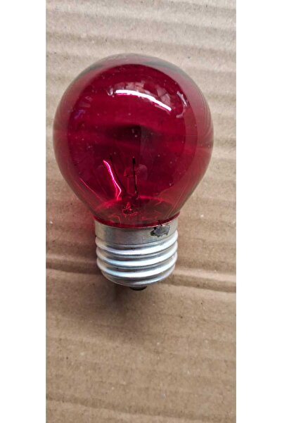 PUFFIN Kırmızı Akkor Flamanlı Top 10 Watt Gece Ampulü 1 Adet