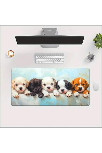sgeteknoloji 70X30 CM TEMATICA CUTE DOG BAZĂ ANTIDRIPĂ SURFACE MOUSE PAD GAMING