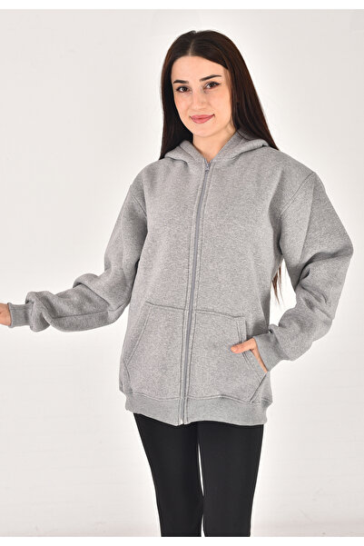 Bliss Dale سترة قطنية كبيرة الحجم بسحاب