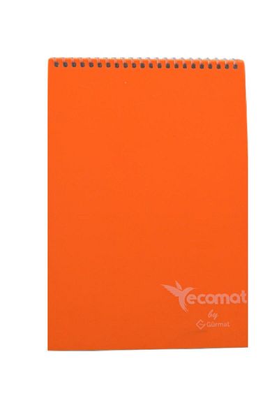 GÜRMAT Gürmat Ecomat A5 40 Sheets Plastic Cover Top Spiral Notepad Checkered (510K)