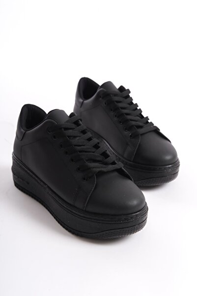 MRSO SHOES Γυναικεία αθλητικά παπούτσια ματ δερμάτινα με κορδόνια