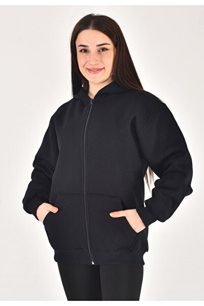 Bliss Dale سترة قطنية كبيرة الحجم بسحاب