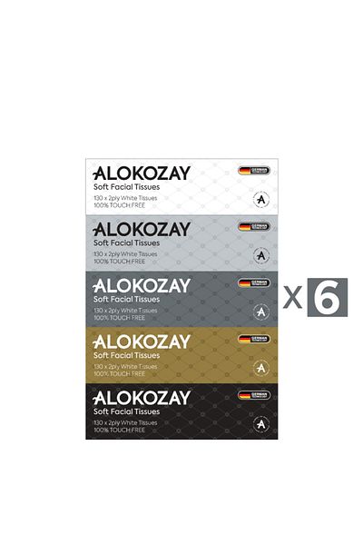Alokozay Soft Facial Tissues - 130 Sheets X 2 Ply X Pack of 30 Boxes