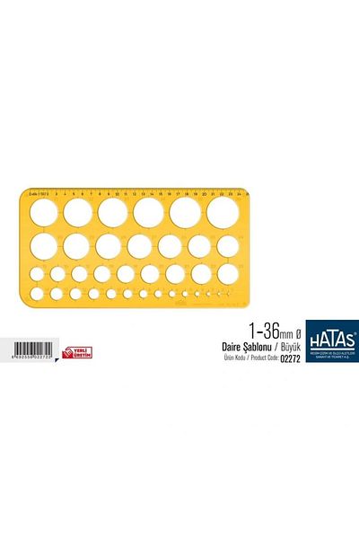 HATAS Circle Template 1-36mm with Ruler