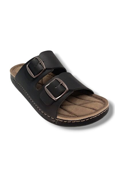 Apella 45-47 شبشب رجالي جلدي ناعم تشريحي مزدوج النطاق