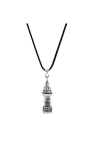 Genel Markalar Galata Kulesi Tasarım Ip Zincirli 925 Ayar Gümüş Erkek Cevşen ...