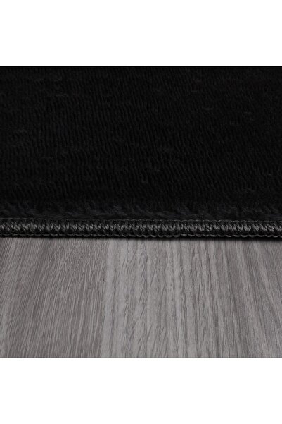 Myevilla Simirna Pompom Fringed Plush Washable Non-Slip Bath Mat 2-Piece Toilet Set Anthracite