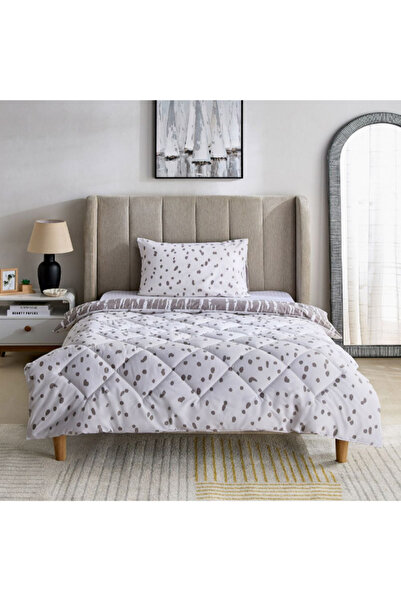 Home Box Madrid Glint 2-Piece Microfiber Reversible Twin Comforter Set 160x220 cm