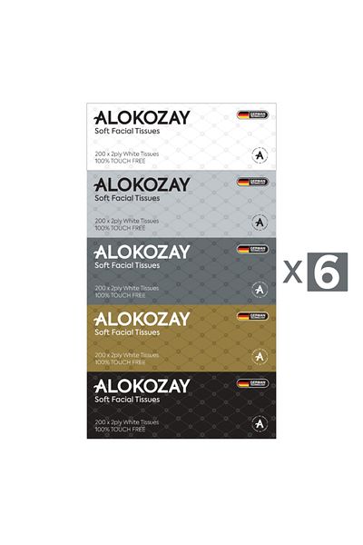Alokozay Soft Facial Tissues - 200 Sheets X 2 Ply X Pack of 30 Boxes