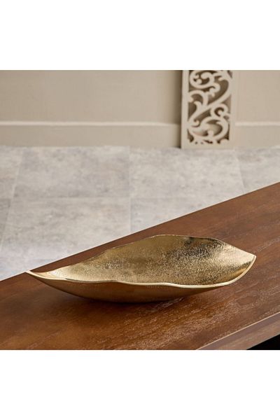 Home Box Arizona Aluminium Twisty Bowl - 44x12.5x8.3 cm