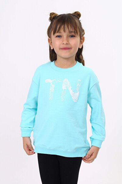 Toontoy Fete Relax Fit guler rotund Ușor fără umăr cu imprimeu Swea tricou - ...