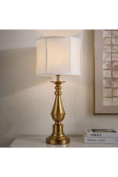 Home Box Glen Mallory Metal Table Lamp with Handmade Shade - 33x71 cm
