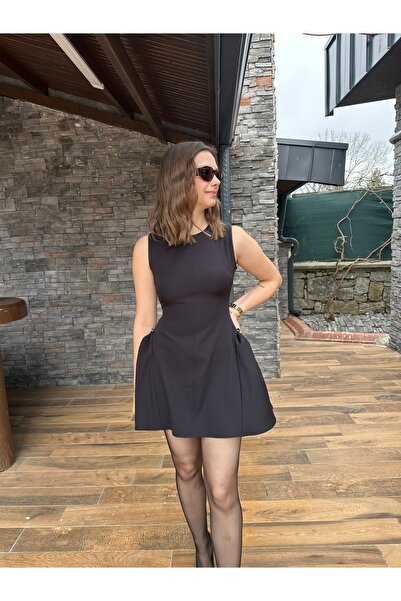 Lidya Collection İnci Detaylı Mini Elbise