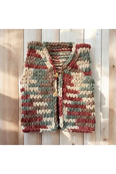 BESKAR Handmade Skin-Friendly Baby Cardigan - Patterned "0-3 Years"