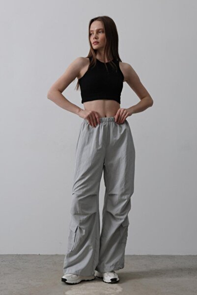 velmorafashion eyesof Parachute Cargo Παντελόνι - Γκρι