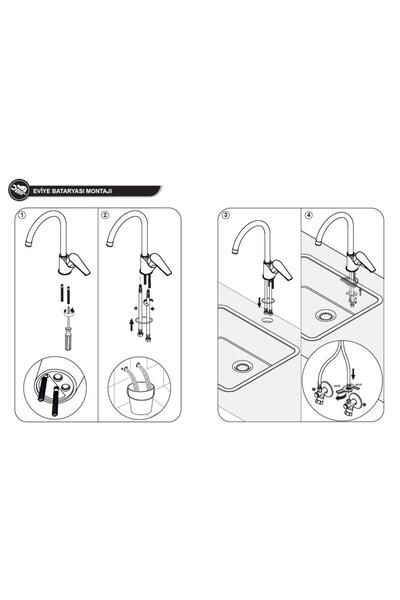 Eca Myra Kitchen Sink Faucet 102118063H