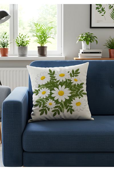 Viadela Digital Printed Nature Pattern Throw Pillow Designed with the Colors of Spring