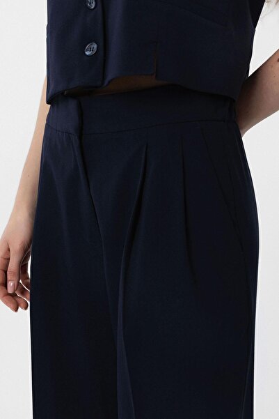 Antioch Navy Blue Double Leg Women's Trousers