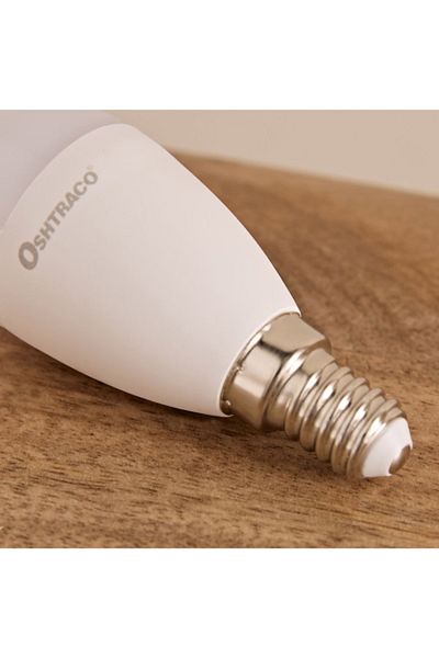 Oshtraco Colour Dimmable 6W E14 Smart Wi-Fi Candle Bulb