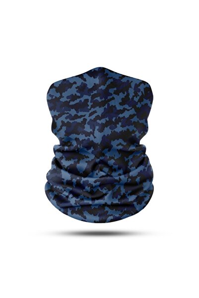 Motobros الأزرق الداكن التمويه منقوشة سلس الطباعة الرقمية Baf برتقالي باندانا...