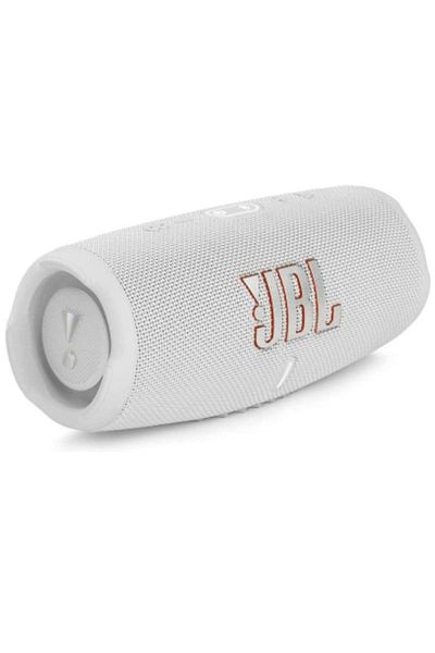 JBL Charge 5 Portable Bluetooth Speaker – 20 Hours Playtime, IP67 Waterproof, Bass Radiators, White