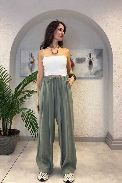 Clothing palette Elastic Wide Leg Modal Pants