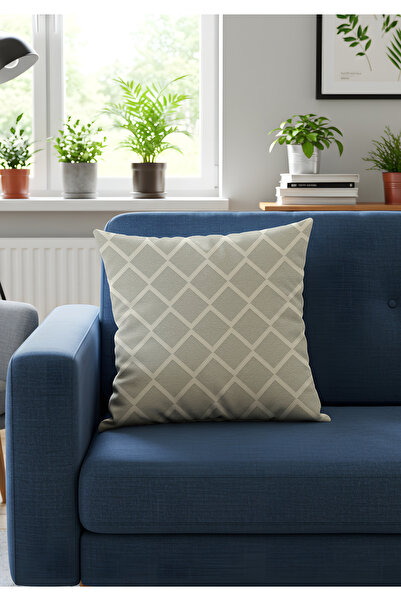 Viadela Геометрична фактура та мінімалістичний дизайн Цифровий друк Подушка