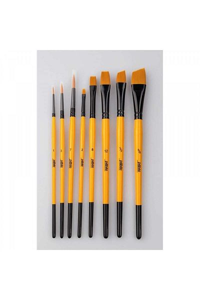 Pebeo Multi-Purpose 8Li Mixed Set Set6 Water Acrylic and Paintbrush Suitable Quality Synthetic Bristle