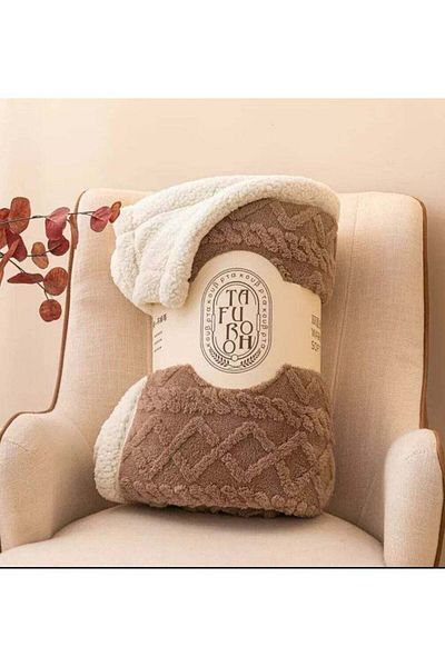 Comfy SOFT & FLUFFY 200 X 230 CM SHEEP BLANKET BROWN