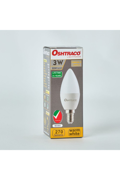 Oshtraco 3W E14 Warm Dimmable LED Bulb