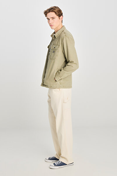 Lee 100% Cotton Relaxed Fit Wide Cut Green Shirt Jacket