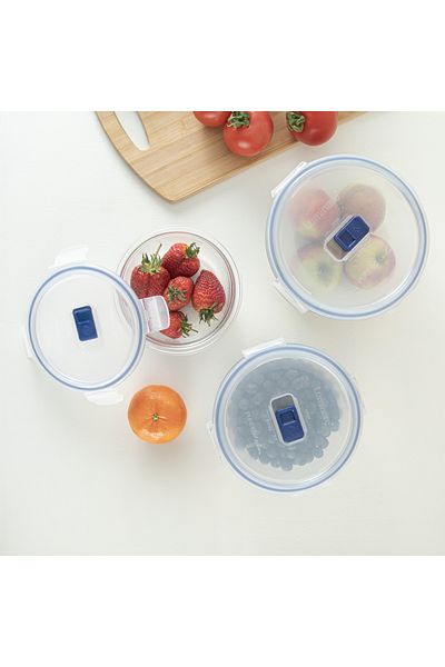 Luminarc Pure Active Round Glass Storage Container Set 6 Pieces