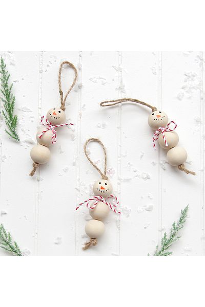 Bimotif Snowman Christmas Ornament 3 Pieces