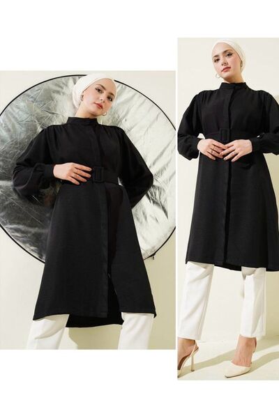 YILMAZBARMAZ Women's Hijab Shirt with Belt