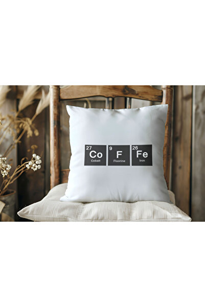 qoeuyl boutique Подушка з наповнювачем з волокна з друкованою періодичною таб...