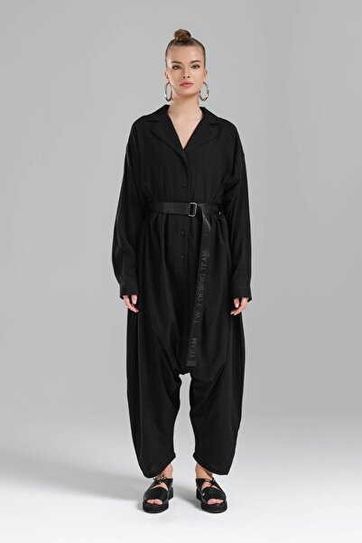 tw3 Salopetă de damă din țesătură cu mânecă lungă, confortabilă, cu mânecă lungă