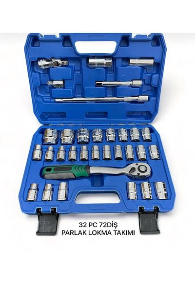 TEKNO Newprotech Parts Professional Socket Set Bag 32 Piece Socket Set