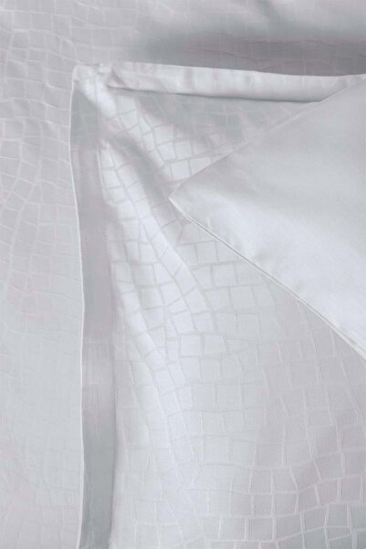 Altınbaşak Adelya Jacquard Satin Double Duvet Cover Set Light Gray (6 Pieces)