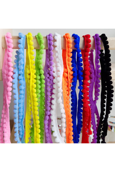 Bimotif Κορδέλα 5 μέτρων Πορτοκαλί Tiny Pompom - 1 cm